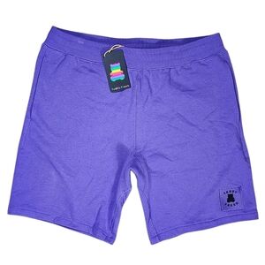 Teddy Fresh Shorts Men 2XL Drawstring Purple Cotton Activewear NWT